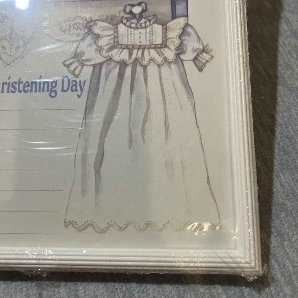 Personalize Christening Day‎ Keepsake Frame 8x10 Vintage 1992 Figi Graphics New